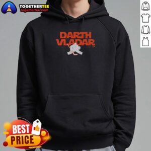Alt Text: Premium Dan Vladar Darth Vladar Hoodie featuring a unique design inspired by the hockey star's persona.