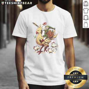 Awesome Birds Of A Feather Link The Legends Of Zelda T-Shirt featuring vibrant graphics of Link and iconic game elements.