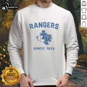 Premium Texas Rangers Cooperstown Duster Sweatshirt in navy blue, featuring team logo and cozy design for fans.