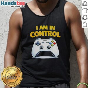 Stylish Nice I Am In Control Game Tank Top featuring a bold graphic design, perfect for gamers and casual wear.