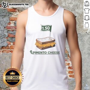 Original Golf Sandwich Pimento Cheese tank top featuring a golf flag design, perfect for golf enthusiasts.