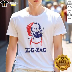 Alt Text: Awesome Zig Zag Smoking Vintage T-Shirt featuring a retro design and vibrant colors for a stylish look.