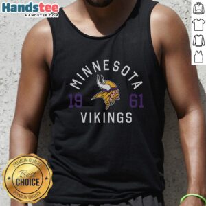Premium Minnesota Vikings Heritage Print Tank Top featuring team colors and logo, perfect for fans and casual wear.