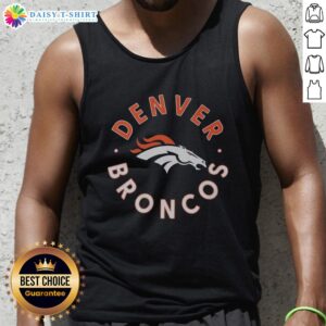 Stylish Top Denver Broncos Circle Tank Top featuring team logo, perfect for game day or casual wear.