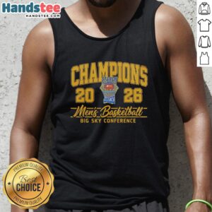 Idaho Vandals 2026 Men's Basketball Big Sky Conference Champions tank top, featuring team colors and logo.