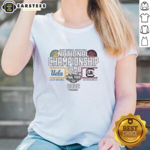UCLA Bruins vs South Carolina Gamecocks NCAA Women's Basketball 2026 National Championship game ladies tee shirt design.