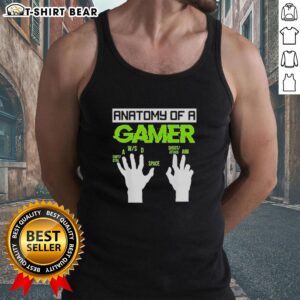 Official Anatomy of a Gamer Tank Top showcasing a stylish design for gaming enthusiasts, perfect for casual wear.