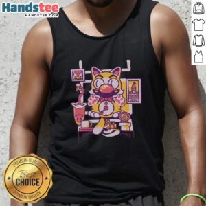 Premium Cat On Time Tank Top featuring a playful cat design, perfect for cat lovers and stylish summer outfits.