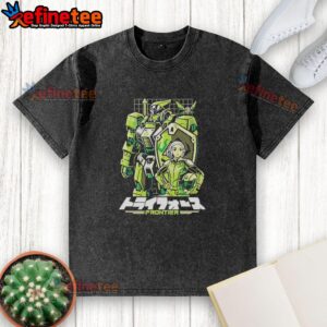 Mecha-style washed T-shirt featuring Nice Triad Frontier design from The Legend of Zelda: Ocarina of Time.