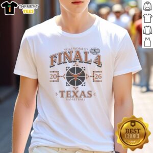 Texas Longhorns NCAA Women's Final 4 2026 March Madness T-Shirt featuring team logo and vibrant design.