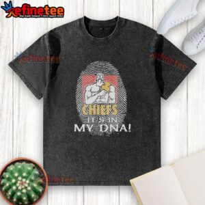Alt Text: Original Gallagher Chiefs Football 2026 'It's In My DNA' Finger Print Washed T-Shirt showcasing unique design.