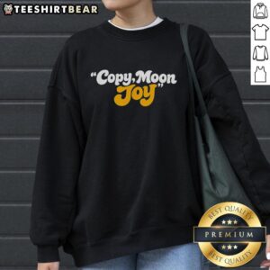 Alt Text: Top Copy Moon Joy Lunar Basic Design Sweatshirt in soft fabric, featuring a stylish lunar graphic for casual wear.