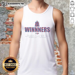 Stylish man wearing a Pretty Winners tank top at FVP Palace, London on a Saturday, showcasing urban fashion.