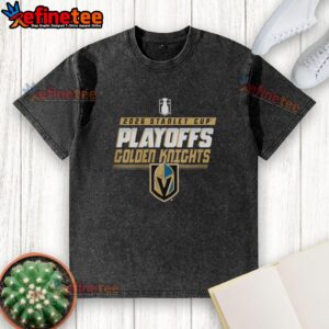 Official Vegas Golden Knights Stanley Cup Playoffs 2026 washed t-shirt featuring team logo and playoff graphics.