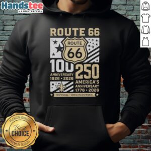 Premium New Orleans Saints Route 66 Centennial Hoodie for 100th Anniversary 1926-2026 and 250th America Anniversary.