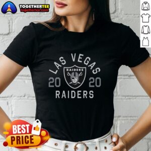 Hot Las Vegas Raiders Heritage Print Ladies Tee featuring vibrant team colors and stylish design for fans.