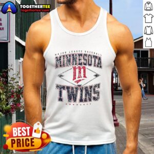 Official Minnesota Twins Major League Baseball Cooperstown Diamond Tank Top featuring team logo and stylish design.