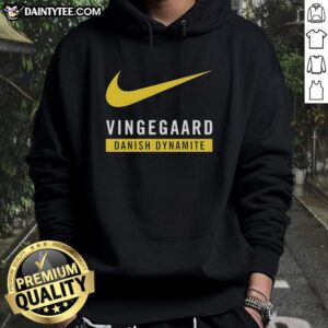 Jonas Vingegaard wearing a stylish Danish Dynamite hoodie, showcasing his cycling spirit and fashion sense.