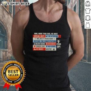 Good Now More Than Ever We Must Feminist Tank Top showcasing a bold feminist message on a stylish black tank.