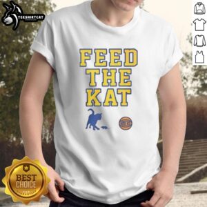 Official New York Knicks Feed The Kat T-Shirt featuring vibrant team colors and logo, perfect for fans and casual wear.