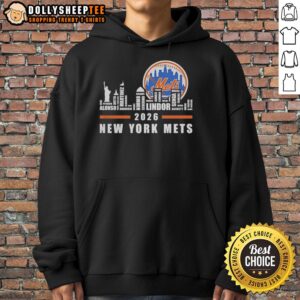 Hot New York Mets Baseball 2026 hoodie featuring city skyline and player names in vibrant word art design.