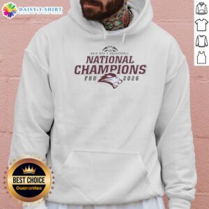 Pretty Fhu Belfry 2026 NAIA National Champions Hoodie featuring team logo and vibrant design for fans.