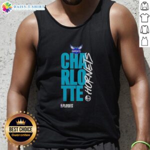 Charlotte Hornets 2026 playoff tank top featuring team colors and logo, perfect for NBA fans and summer style.