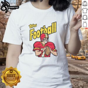 Good Topps Football Quarterback Ladies Tee featuring a stylish design for female football fans.