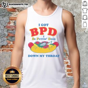 Awesome I Got BPD tank top featuring a bold graphic of a dog design, perfect for casual wear and BPD awareness.