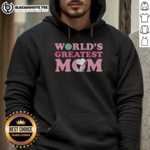 Alt Text: Original Snoopy World's Greatest Mom Hoodie featuring a colorful Snoopy design, perfect for Mother's Day gifts.