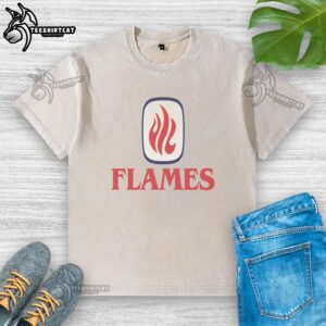 1980s Vintage UIC Flames Logo on a Washed T-Shirt, showcasing retro collegiate style and classic design.