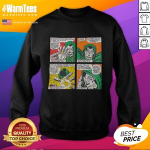 Official Doctor Doom Special Herbs Album Comic Sweatshirt featuring vibrant graphics and unique comic-inspired design.