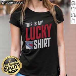 Awesome New York Rangers Ladies Tee featuring a stylish design, perfect for fans and game day outfits.