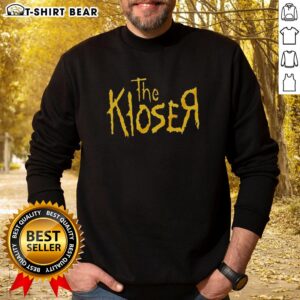 Top The Kloser logo sweatshirt featuring a stylish design, perfect for casual wear and street fashion enthusiasts.