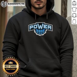 Awesome Dallas Power Basketball BIG3 logo hoodie showcasing a stylish design for fans of the team and league.