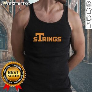 Alt Text: Nice Tennessee Volunteers Strings Logo Tank Top featuring the iconic orange and white logo design.