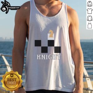 Stylish tank top featuring a nice knight chess horse graphic, perfect for chess enthusiasts and casual wear.