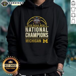 Official 2026 NCAA Men's Basketball National Champions Michigan Wolverines hoodie featuring team colors and logo.