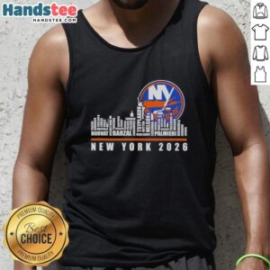 Original NHL New York Islanders X Skyline City Tank Top featuring team colors and iconic city skyline design.