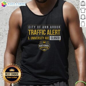 Good Michigan Wolverines MBB 2026 National Champions tank top displayed on South University Ave, showcasing team pride.