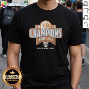 Good Tennessee Volunteers Lady Vols 2026 SEC Women's Golf Champion T-Shirt celebrating team pride and achievement.