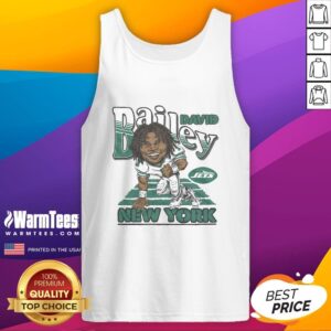 Alt Text: Awesome New York Jets David Bailey tank top featuring vibrant graphics and team colors, perfect for fans.