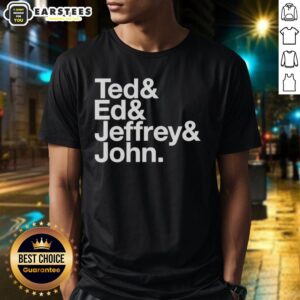 Good Ted Ed and Jeffrey John T-Shirt featuring vibrant graphics and stylish design for fans of pop culture apparel.