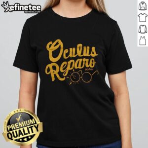 Pretty Oculus Reparo Ladies Tee featuring a stylish design, perfect for Harry Potter fans and casual wear enthusiasts.