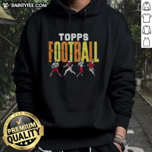 Good Topps Football multicolor hoodie featuring vibrant designs and a comfortable fit, perfect for sports fans.