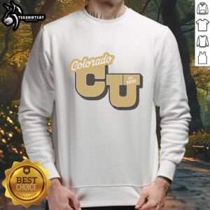 Good Colorado Est 1876 Old Gold Sweatshirt showcasing vintage style and comfort, perfect for Colorado enthusiasts.