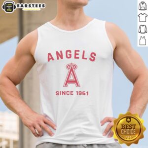 Alt Text: Original Los Angeles Angels Cooperstown duster tank top in vibrant colors, perfect for baseball fans and collectors.