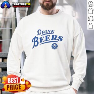 Good Buffalo Sabres Hockey 2026 sweatshirt featuring a curved design, perfect for fans enjoying drinks and team spirit.