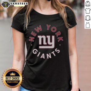 Hot New York Giants Circle Ladies Tee in vibrant blue, featuring team logo and stylish design for female fans.