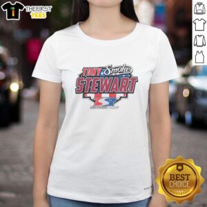 Alt Text: Official Nitromall Tony Stewart Smoke Americana Ladies Tee featuring a vintage design and vibrant colors for fans.